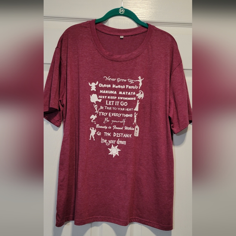 Disney sayings t-shirt size 2XL